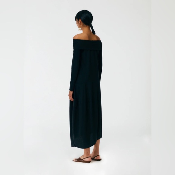 Tibi / Off The Shoulder T-Shirt Dress Black size 2 - Picture 8 of 12